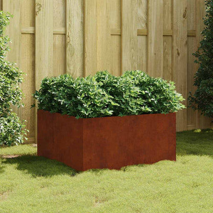 vidaXL Pflanzkübel 80x80x40 cm Cortenstahl