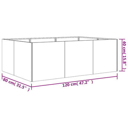 vidaXL Hochbeet 120x80x40 cm Cortenstahl
