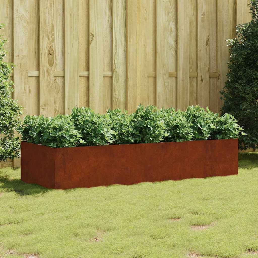 vidaXL Hochbeet 200x80x40 cm Cortenstahl