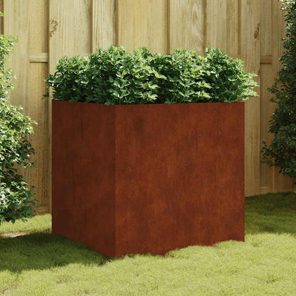 vidaXL Pflanzkübel 80x80x80 cm Cortenstahl