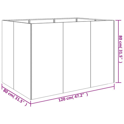 vidaXL Hochbeet 120x80x80 cm Cortenstahl