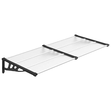vidaXL Türvordach Schwarz und Transparent 199x90 cm Polycarbonat