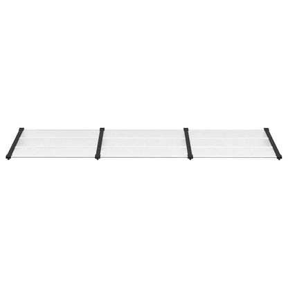 vidaXL Türvordach Schwarz und Transparent 297,5x90 cm Polycarbonat