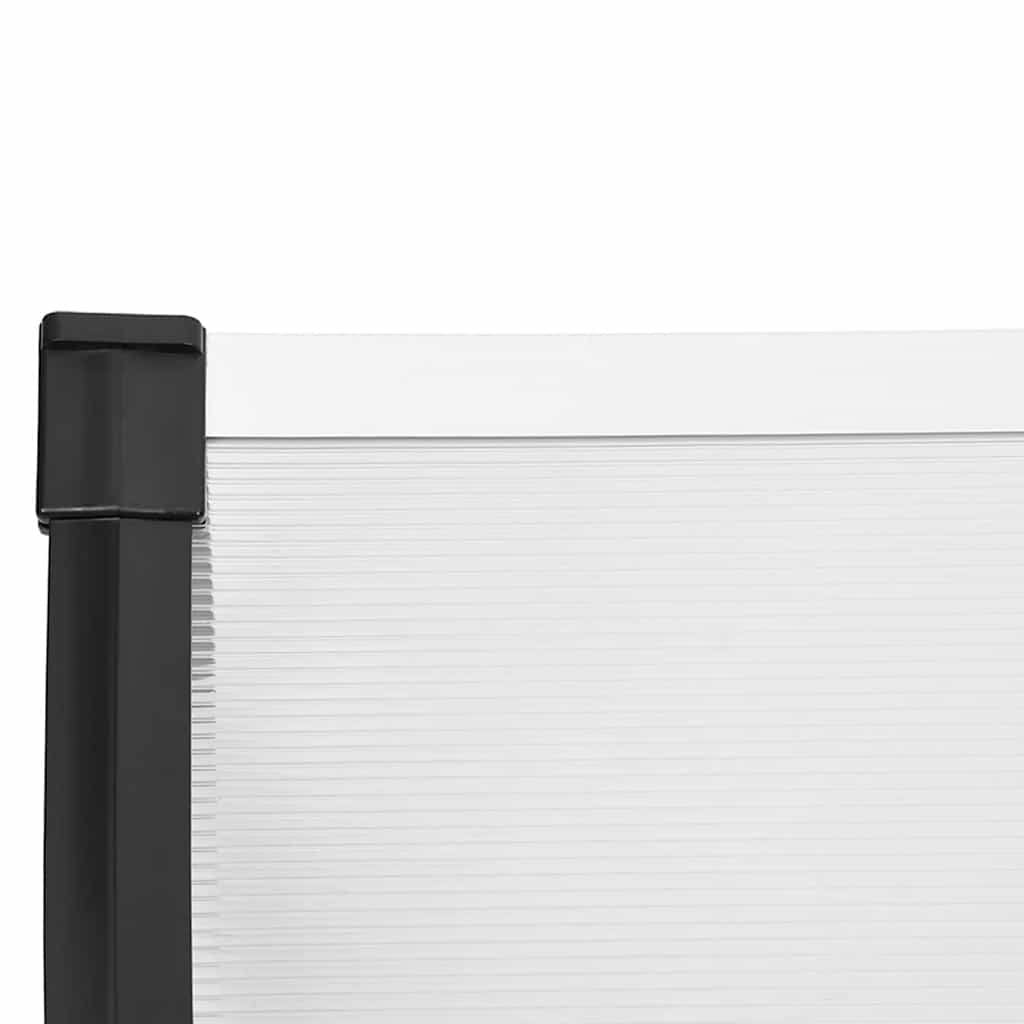 vidaXL Türvordach Schwarz und Transparent 396x90 cm Polycarbonat