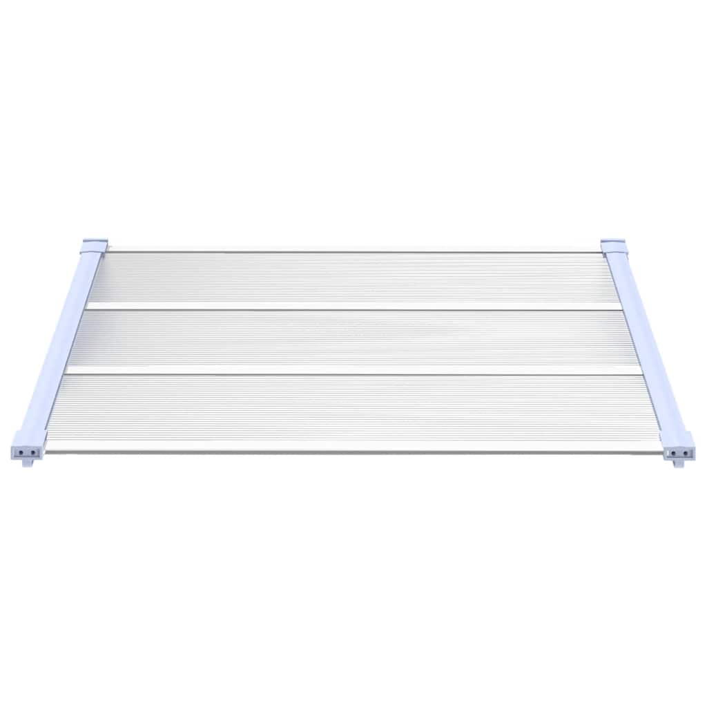 vidaXL Türvordach Grau und Transparent 122x90 cm Polycarbonat