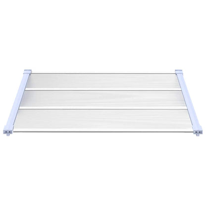 vidaXL Türvordach Grau und Transparent 122x90 cm Polycarbonat