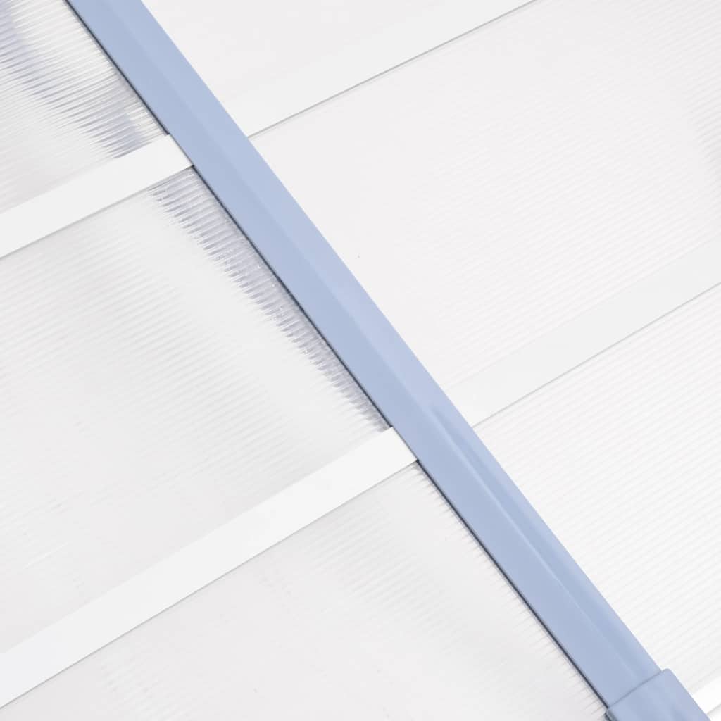 vidaXL Türvordach Grau und Transparent 122x90 cm Polycarbonat