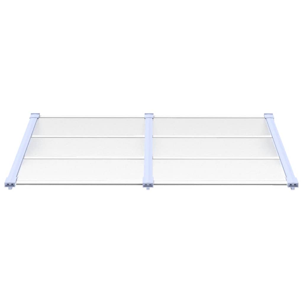 vidaXL Türvordach Grau und Transparent 152,5x90 cm Polycarbonat