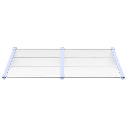 vidaXL Türvordach Grau und Transparent 152,5x90 cm Polycarbonat