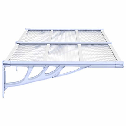 vidaXL Türvordach Grau und Transparent 152,5x90 cm Polycarbonat