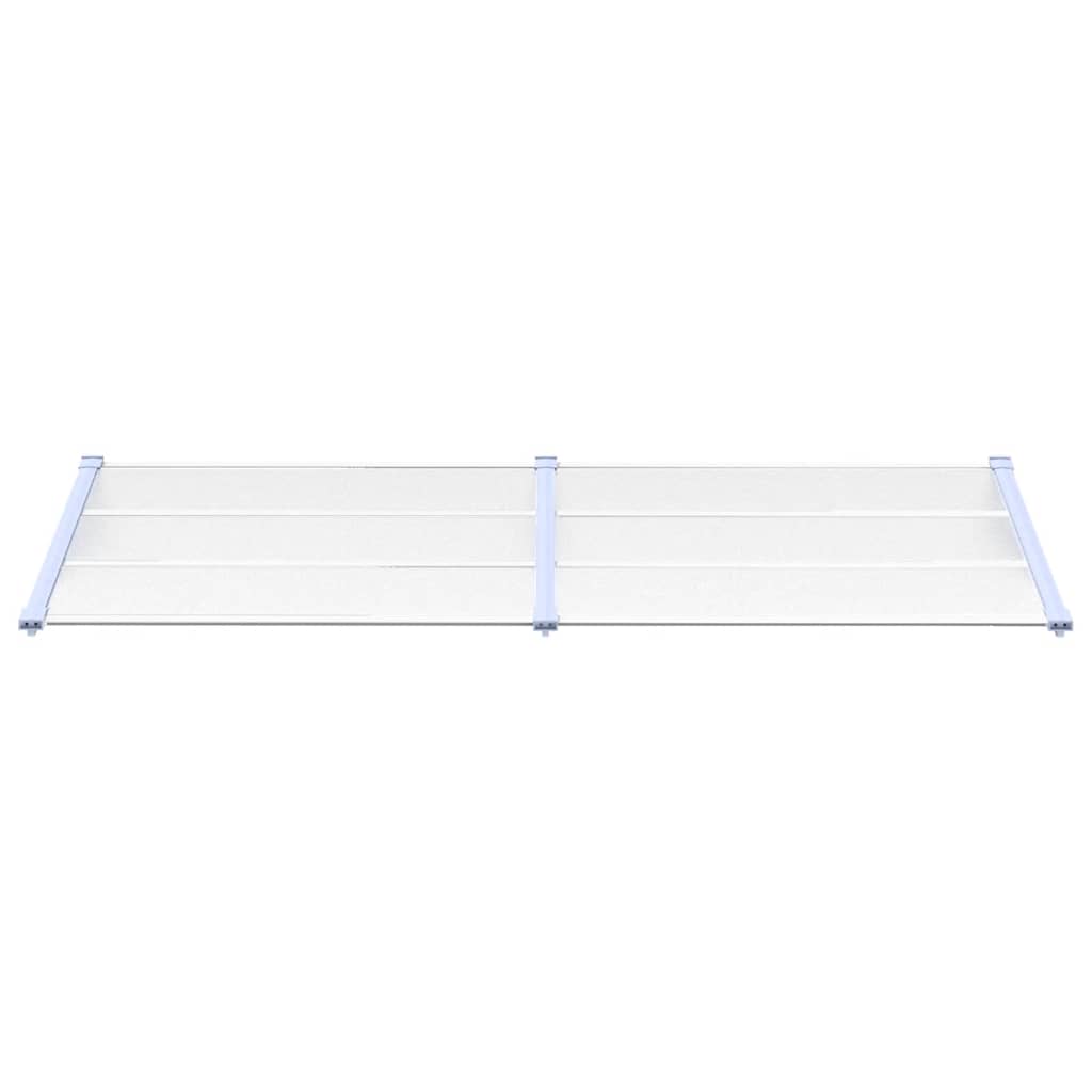 vidaXL Türvordach Grau und Transparent 239x90 cm Polycarbonat