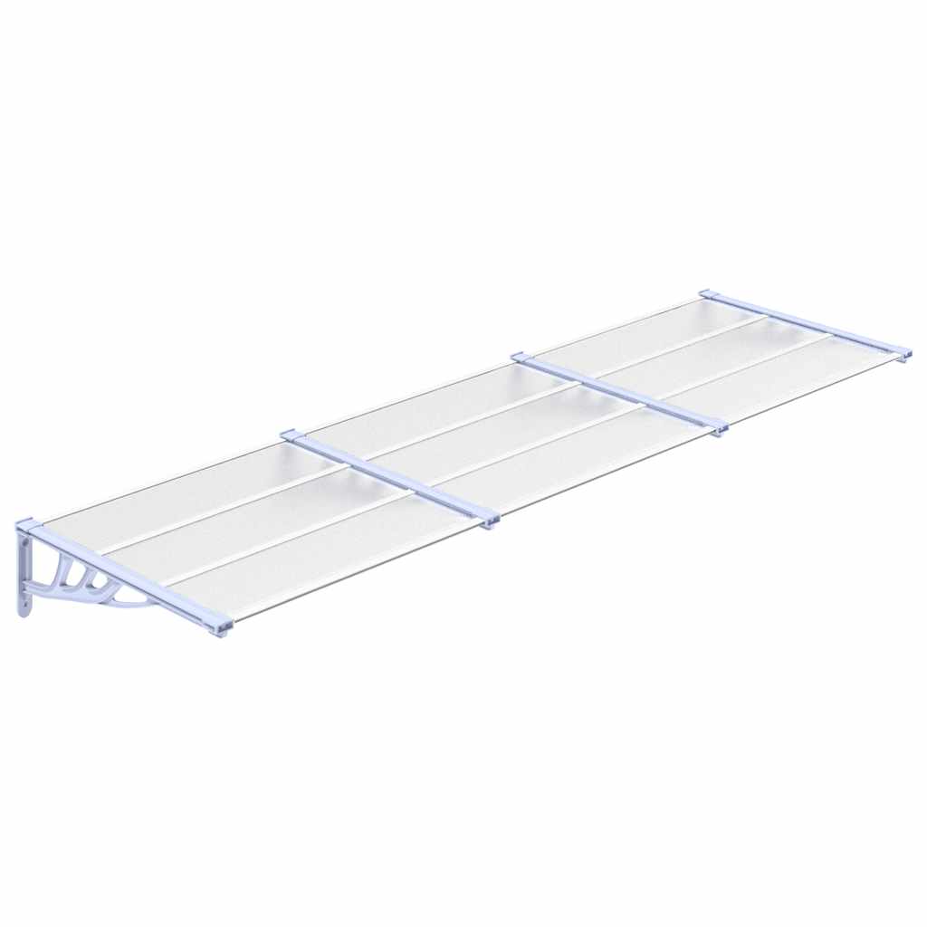 vidaXL Türvordach Grau und Transparent 297,5x90 cm Polycarbonat