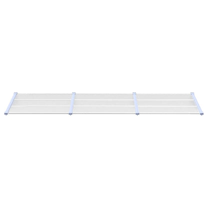 vidaXL Türvordach Grau und Transparent 297,5x90 cm Polycarbonat