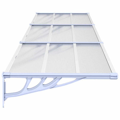 vidaXL Türvordach Grau und Transparent 358,5x90 cm Polycarbonat