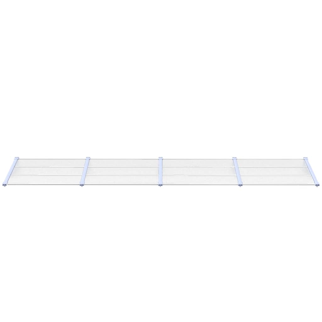 vidaXL Türvordach Grau und Transparent 396x90 cm Polycarbonat
