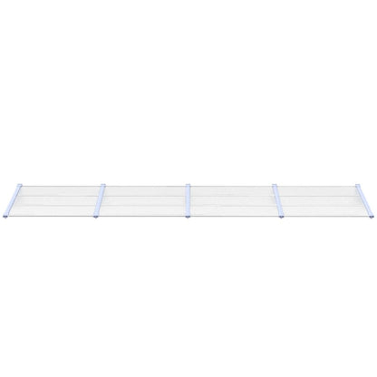 vidaXL Türvordach Grau und Transparent 396x90 cm Polycarbonat