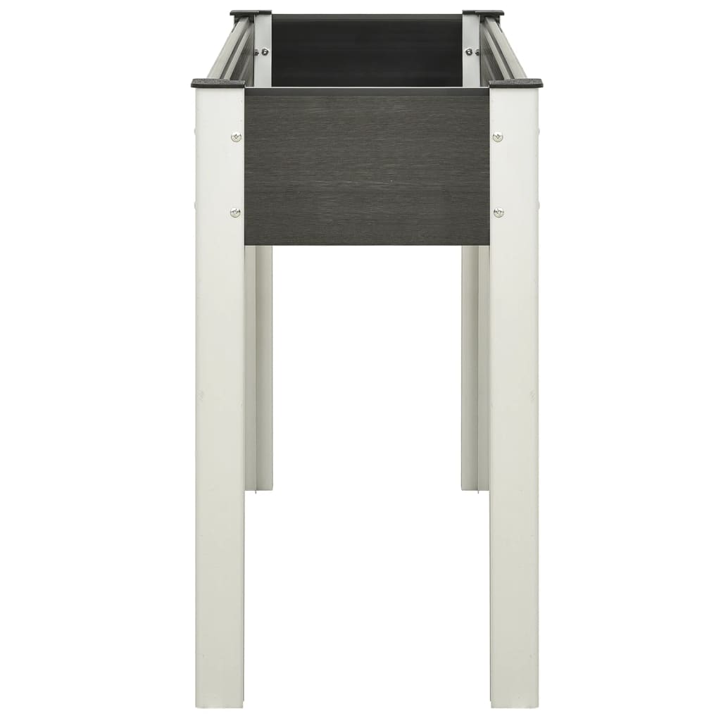 vidaXL Carré potager surélevé de jardin Gris 120x40x75 cm WPC