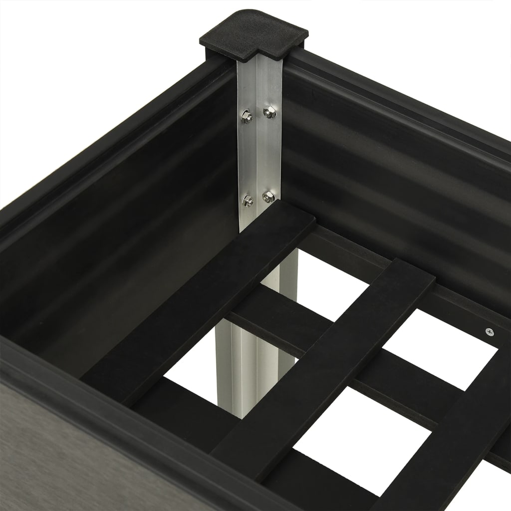 vidaXL Carré potager surélevé de jardin Gris 120x40x75 cm WPC