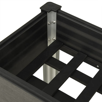 vidaXL Carré potager surélevé de jardin Gris 120x40x75 cm WPC