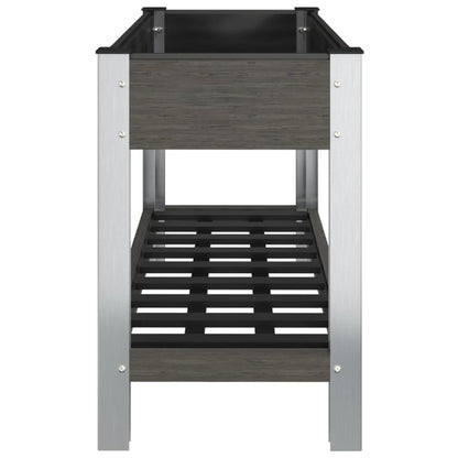vidaXL Jardinière surélevée de jardin avec étagère Gris 100x50x75 cm WPC