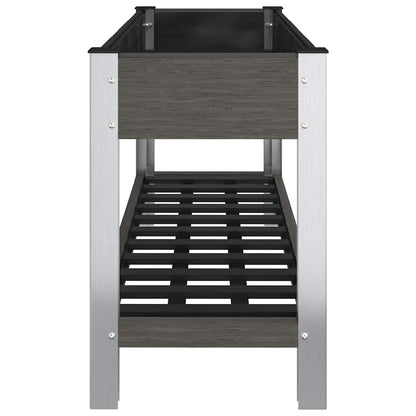 vidaXL Jardinière surélevée de jardin avec étagère Gris 120x50x75 cm WPC