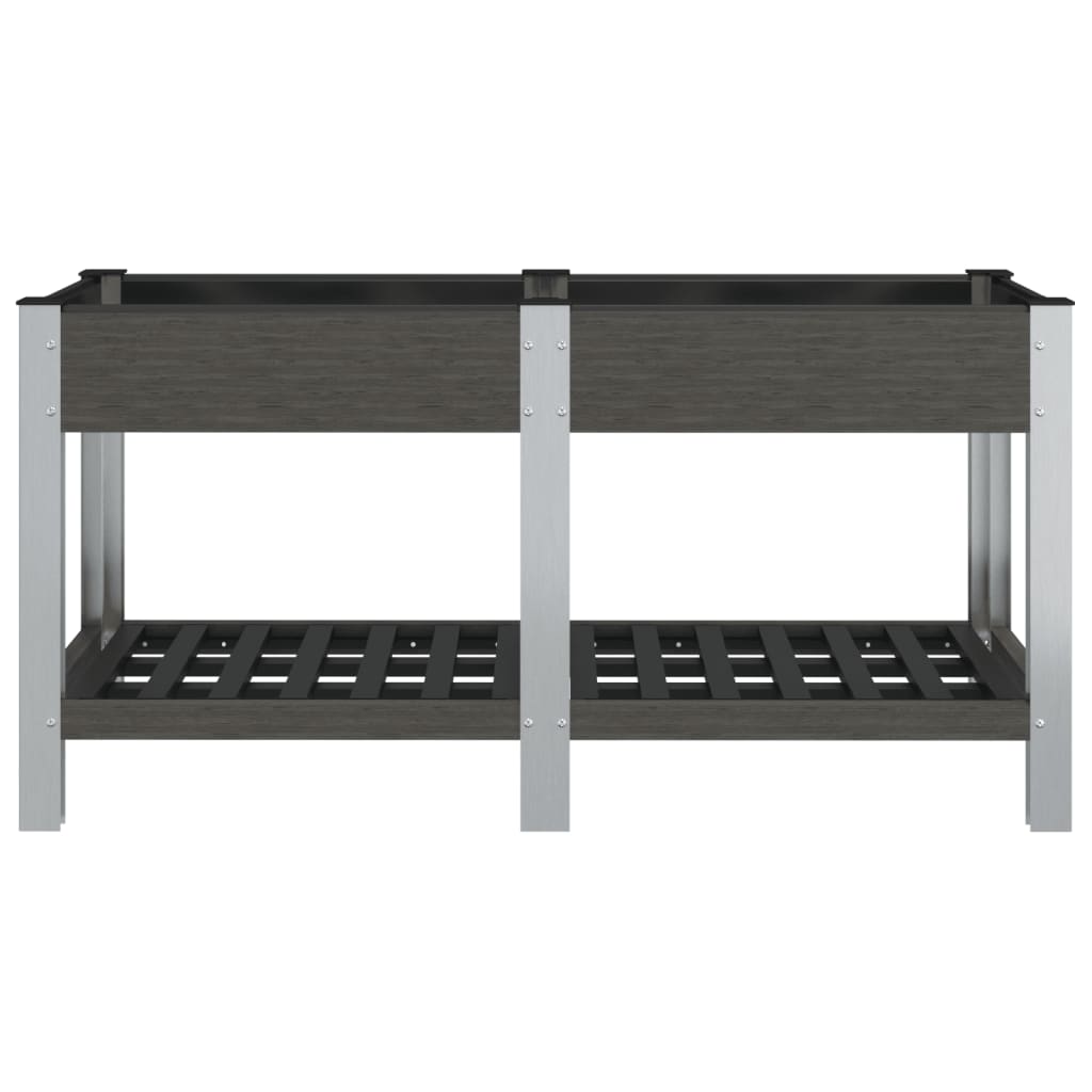 vidaXL Jardin Potager surélevé avec étagère Gris 175x50x75 cm WPC