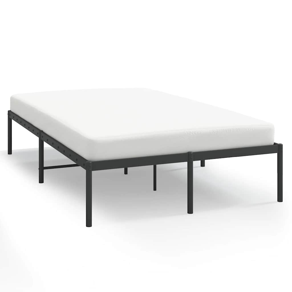 vidaXL Cadre de lit en métal Noir 120x200 cm