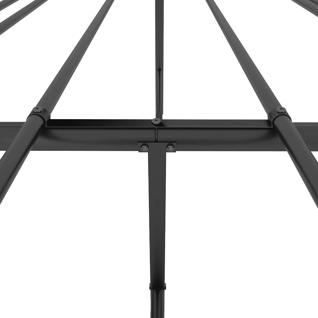 vidaXL Cadre de lit en métal Noir 120x200 cm
