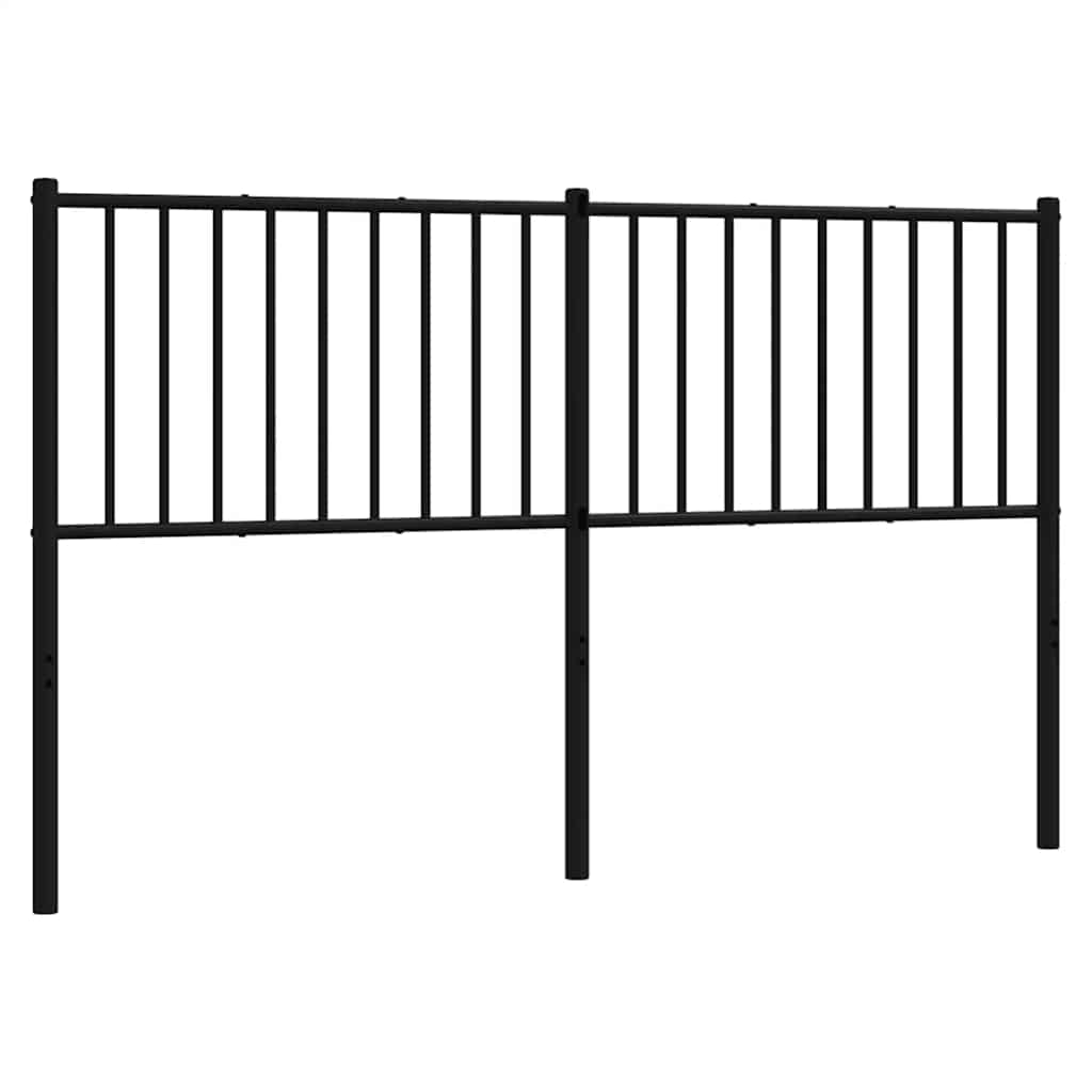 vidaXL Ersatz-Kopfteil Metall Schwarz 160 cm