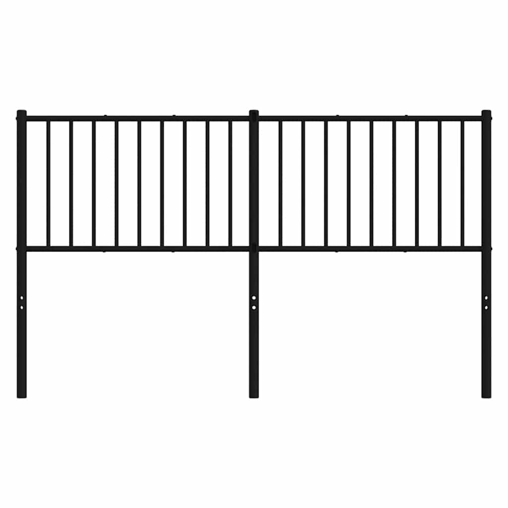vidaXL Ersatz-Kopfteil Metall Schwarz 160 cm
