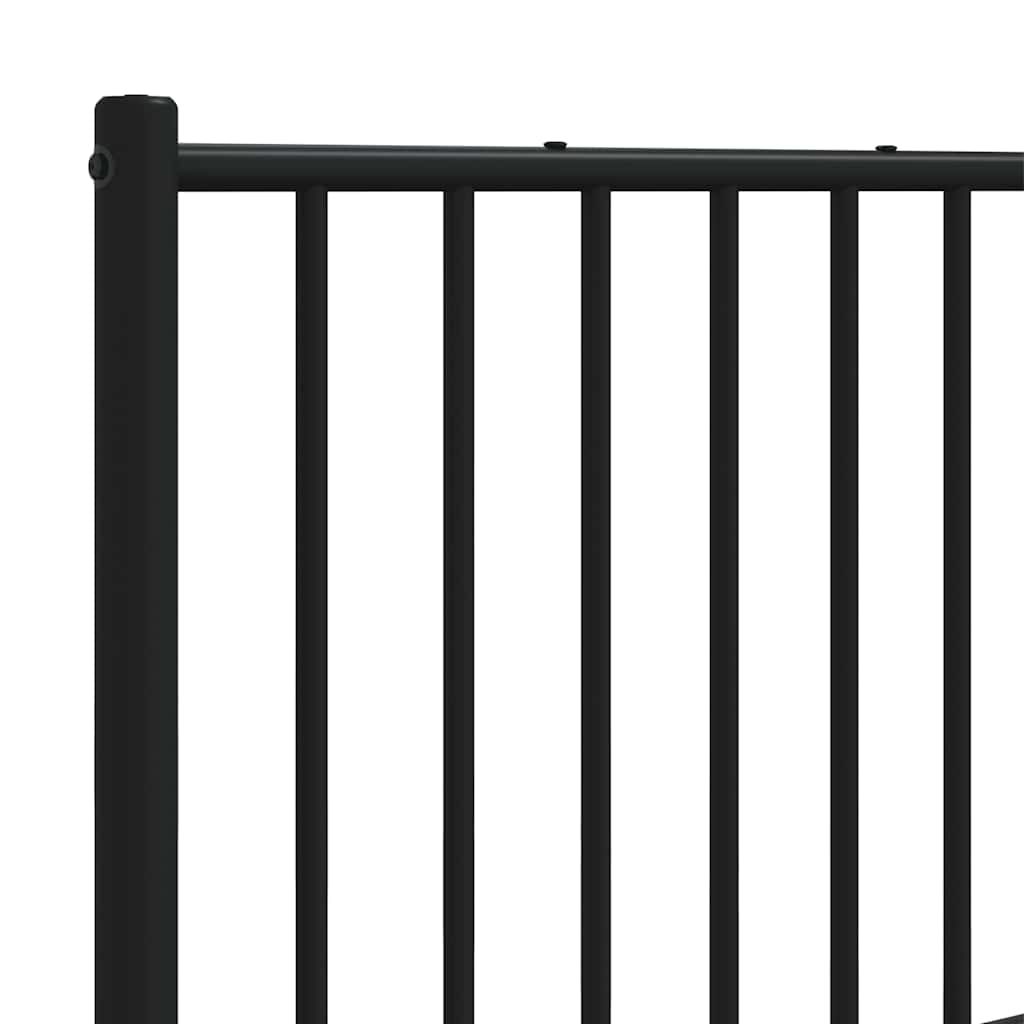 vidaXL Ersatz-Kopfteil Metall Schwarz 160 cm