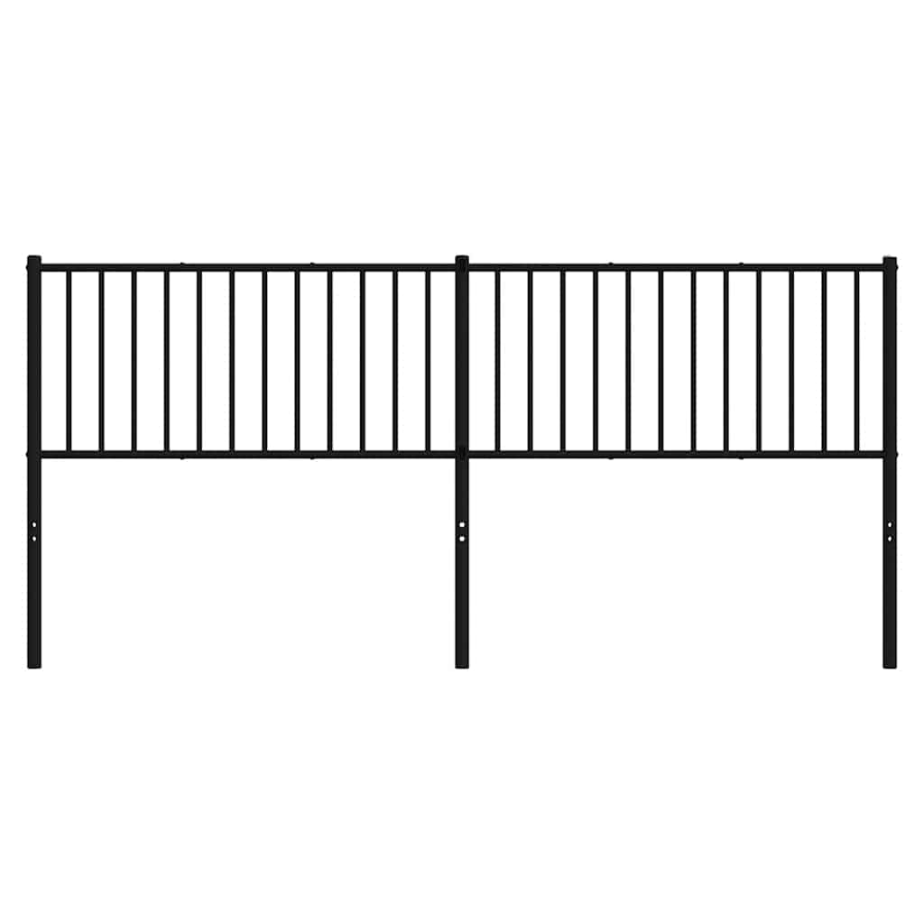 vidaXL Ersatz-Kopfteil Metall Schwarz 193 cm
