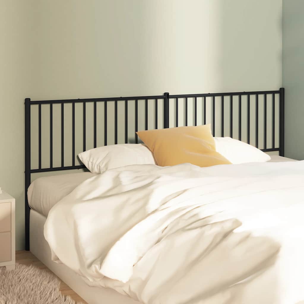 vidaXL Ersatz-Kopfteil Metall Schwarz 193 cm