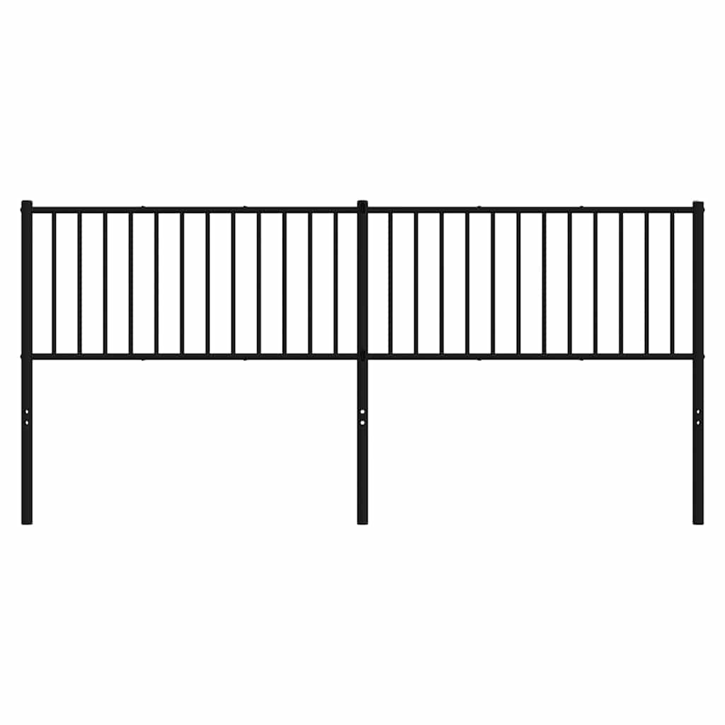 vidaXL Ersatz-Kopfteil Metall Schwarz 200 cm