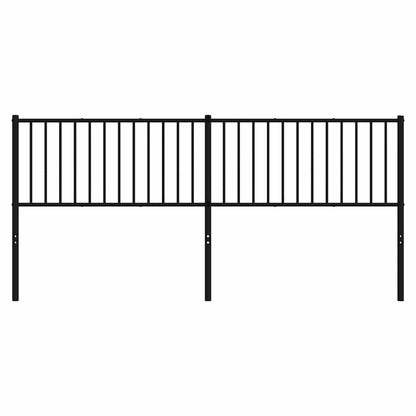 vidaXL Ersatz-Kopfteil Metall Schwarz 200 cm