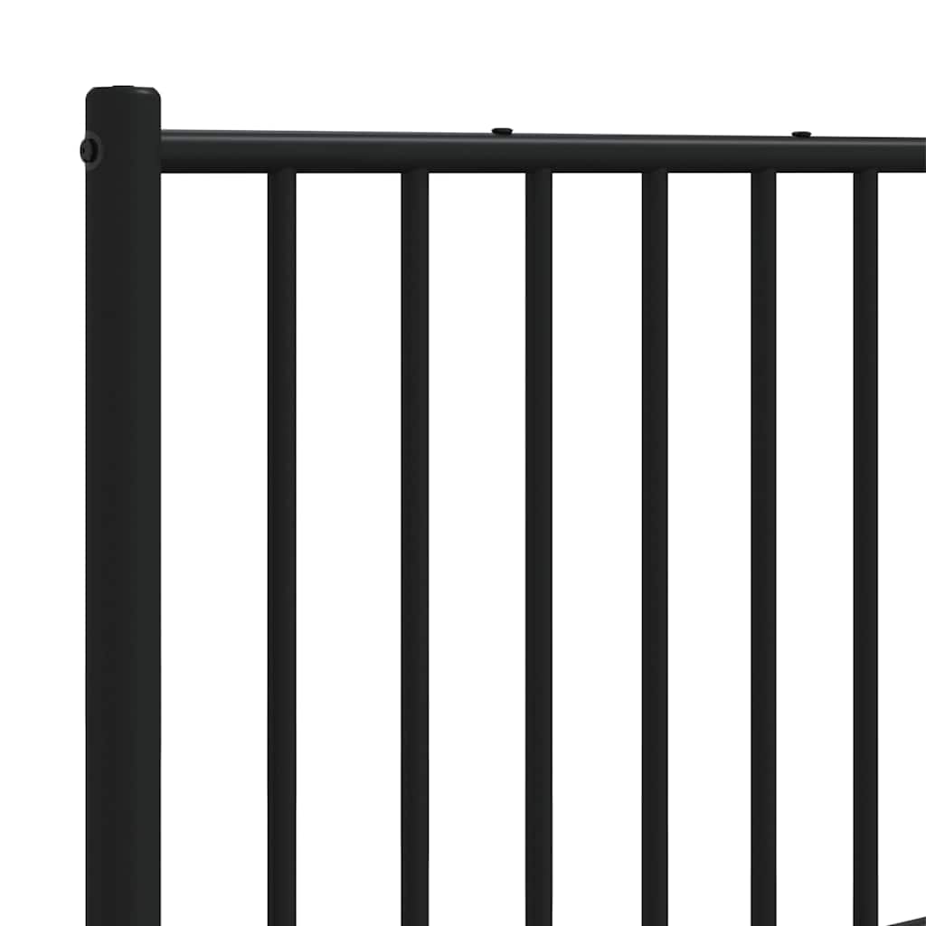 vidaXL Ersatz-Kopfteil Metall Schwarz 200 cm