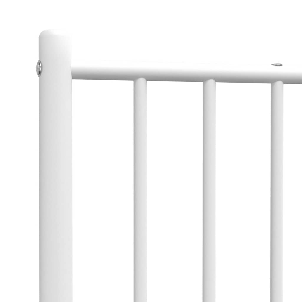 vidaXL Ersatz-Kopfteil Metall Weiß 90 cm