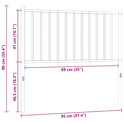 vidaXL Ersatz-Kopfteil Metall Weiß 90 cm