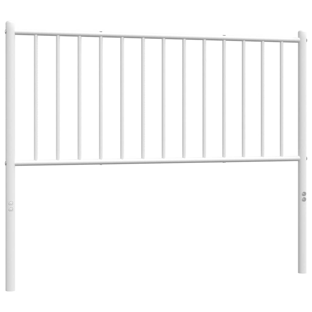 vidaXL Ersatz-Kopfteil Metall Weiß 107 cm