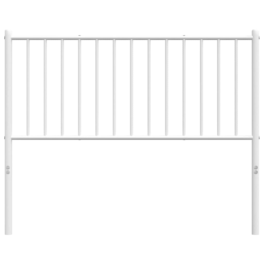 vidaXL Ersatz-Kopfteil Metall Weiß 107 cm