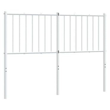 vidaXL Ersatz-Kopfteil Metall Weiß 120 cm