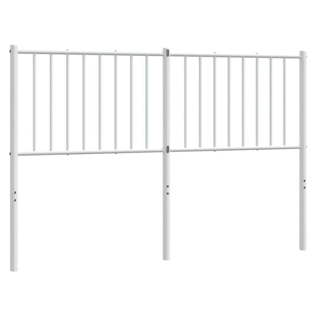 vidaXL Ersatz-Kopfteil Metall Weiß 135 cm