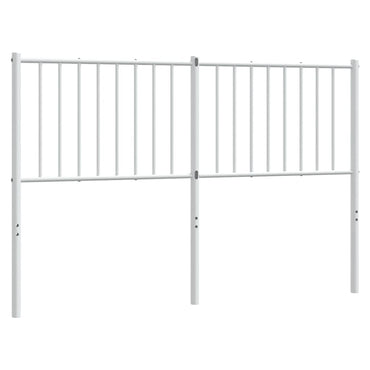 vidaXL Ersatz-Kopfteil Metall Weiß 135 cm