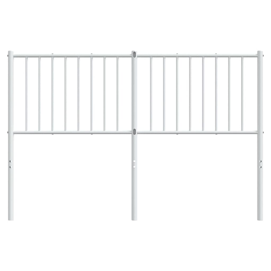 vidaXL Ersatz-Kopfteil Metall Weiß 135 cm