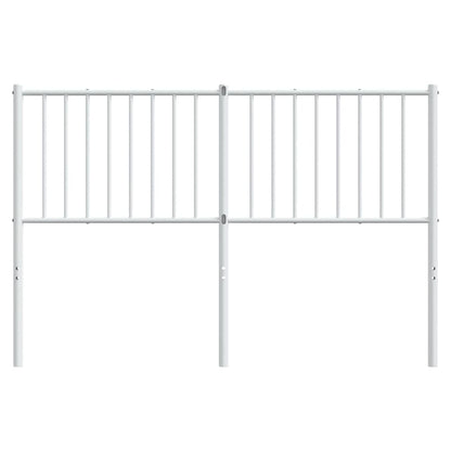 vidaXL Ersatz-Kopfteil Metall Weiß 135 cm