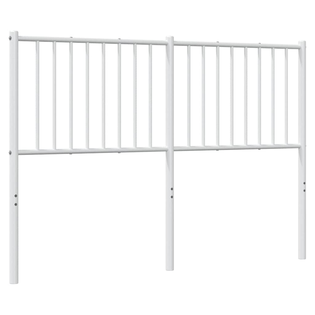 vidaXL Ersatz-Kopfteil Metall Weiß 135 cm