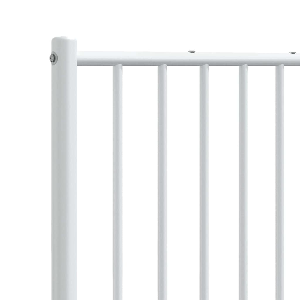 vidaXL Ersatz-Kopfteil Metall Weiß 135 cm