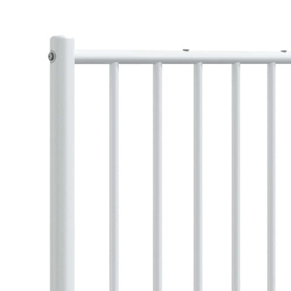 vidaXL Ersatz-Kopfteil Metall Weiß 135 cm