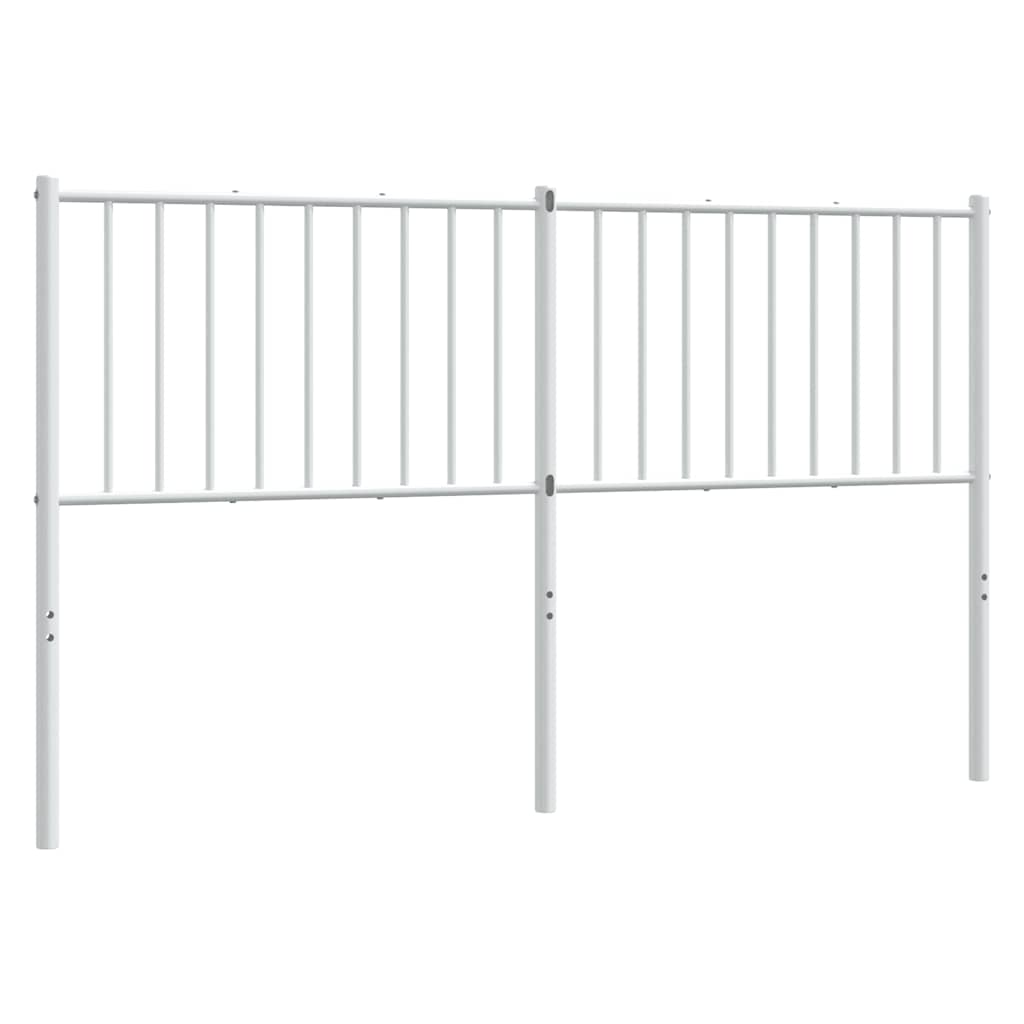 vidaXL Ersatz-Kopfteil Metall Weiß 150 cm