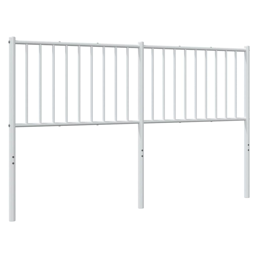 vidaXL Ersatz-Kopfteil Metall Weiß 150 cm